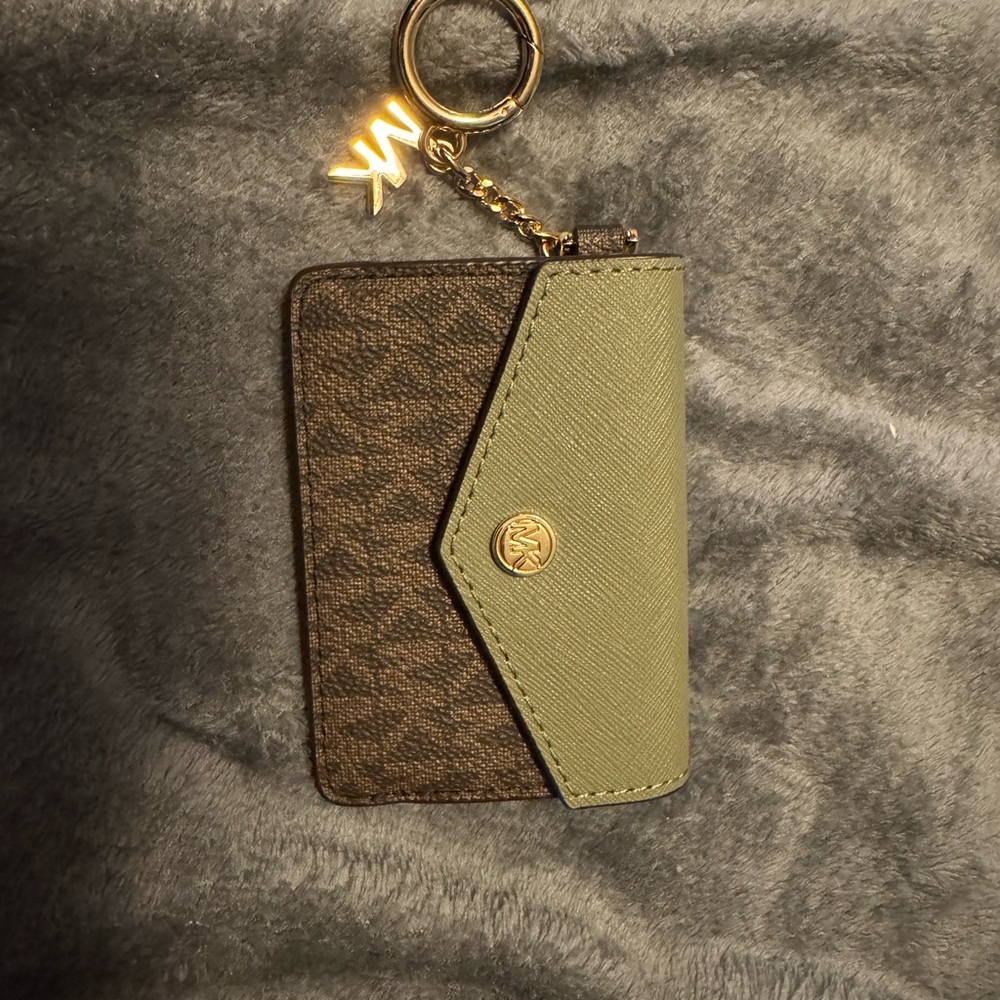 Michael Kors Brown and Gold Card Holder